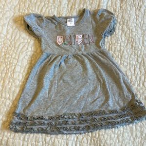 Monogrammed “Colleen” baseball swing dress